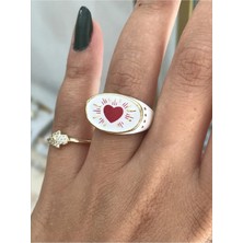 LinAlya Jewelry Kalp Detaylı Trend Yüzük