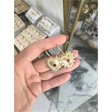 LinAlya Jewelry Özel Seri Kalp Model Küpe