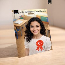 Muka Milli Bayramlar Yaka Kartı 6,8 x 10,6 cm 4 Adet