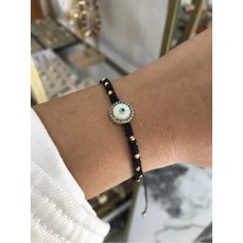 LinAlya Jewelry Nazar Boncuk Detaylı Ip Model Ayarlanabilir Bileklik