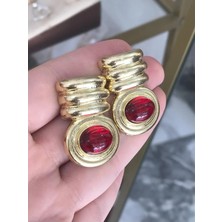 LinAlya Jewelry Özel Seri Gold Detaylı Küpe
