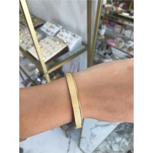 LinAlya Jewelry Simli Şık Kelepçe Bileklik