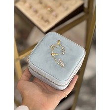 LinAlya Jewelry Yaprak Taş Detaylı Kıkırdak Model Küpe