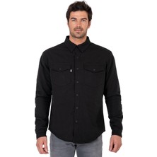 The Biker Jeans Bj Eagle Black Korumalı Motosiklet Gömleği