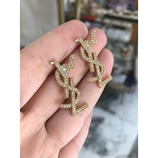 LinAlya Jewelry Y Model Taşlı Şık Küpe