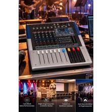 Maxword WELLY-06FX Power Mixer 2X800W 6 Kanal 2x7 Bant Ekolayzır 99 Dsp Efekt