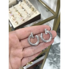 LinAlya Jewelry Trend Model Taş Detaylı Küpe