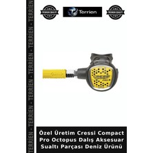 Terrien Özel Üretim Cressi Compact Pro Octopus Dalış Aksesuar Sualtı Parçası Deniz Ürünü
