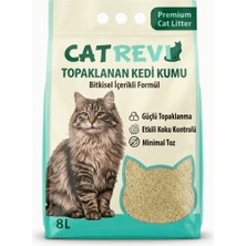 Catrevi Topaklanan Doğal Kedi Kumu Mısır Koçanı | %99 Tozsuz Aktif Karbonlu Koku Hapseden Parfümsüz Bitkisel 8 Lt Yeni
