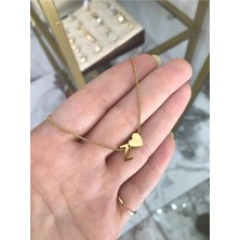 LinAlya Jewelry Z Harfli Minimalist Kalp Kolye