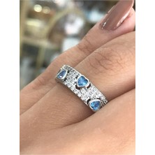 LinAlya Jewelry Taşlı ve Kalp Detaylı Yüzük