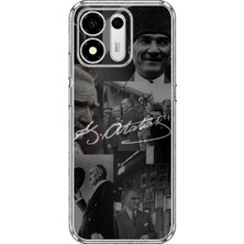 TechTree Honor X7E Plus 5g Uyumlu Kemal Atatürk Imza Baskılı Silikon Kılıf