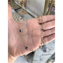 LinAlya Jewelry Nazar Boncuk Detaylı Zarif Kolye