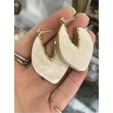 LinAlya Jewelry Tasarım Sim ve Gold Detaylı Zarif Küpe