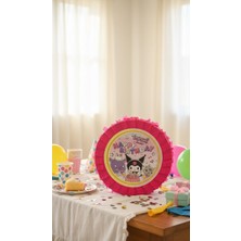 Cadde Süs Kuromi Temalı Pembe Katlanabilir Pinyata ve Sopası