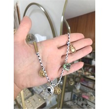 LinAlya Jewelry Arı ve Lale Deatylı Seramik Charm Ip Kolye