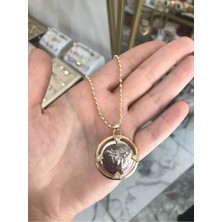 LinAlya Jewelry Arı Plaka Kolye