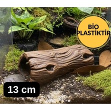 Flexis 13 cm Doğal Kütük Görünümlü Teraryum Mağarası ve Minyatür Ağaç Kovuğu