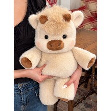 DMR Accessoire Kafasından Tutup Elde Sallayınca Koşan Sevimli Inek Corci 45 cm Dev Büyük Boy Peluş