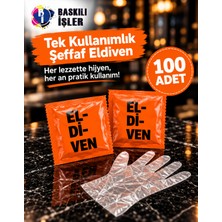 100 Adet Tek Kullanımlık Şeffaf Eldiven – Hijyenik, Pratik, Paketli Yemek Eldiveni | Burger, Tavuk, Kanat ve Fast Food Için
