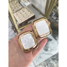 LinAlya Jewelry Tasarım Kare Küpe