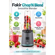 Shark Ninja Fakir 350W Smoothie Blender, Buz Kırma Özellikli, Paslanmaz Çelik Bıçaklı, Tek Tuşla Çalışan, Kaydırmaz Tabanlı, Taşıma Halkalı, Pratik Meyve ve Sebze Içecek ve Milkshake Hazırlayıcı