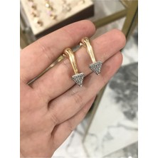 LinAlya Jewelry Çift Taraflı Ok Küpe