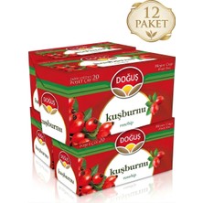 Doğuş Çay Doğuş Kuşburnu Bitki Çayı 20 Li x 12 Paket