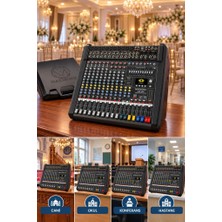 Maxword CMS-1000-3 Mixer 10 Kanal Analog Kompakt Power Mikser