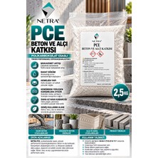 Netra Pce Süperakışkanlaştırıcı Beton Katkısı , Polikarboksilat 1.sınıf Çimento , Alçı Dayanım ve Akışkanlaştırıcı 2.5 kg