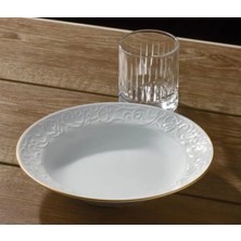 Ev mutfak Güral Porselen 6 Adet  Bahar Dalı 22 cm Çukur Tabak