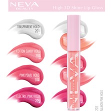 NEVA BEAUTY High 3D Shine Lip Gloss-Salmon Pink Holo