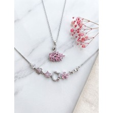 Gözde Aksesuarım Pembe Kuğu Kolye Ile Hello Kıtty Bileklik Seti Çelik