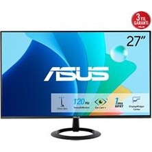 Asus 27" VZ279HG IPS 1920X1080 1ms 120hz HDMI VGA 3yil Cercevesiz Düsük Mavi Isik Ultra Slim Monitör