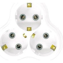 Zedu 3'lü Golyat Priz Çoklayıcı Beyaz 16A 220-250V