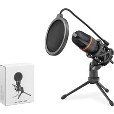 Hadron ME4USB Gaming Tripod Mikrofon Pop Filtreli Type-C 48KHZ 16BIT Siyah