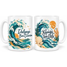 Defne Store Kıyı Çizgisi 2'li Porselen Kupa Seti - Model 645 Dfnbez