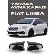 OtoÇizgi Fiat Linea 2007 - 2015 Uyumlu Batman Yarasa Ayna Kapağı Parlak Siyah