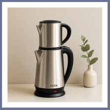 Bezos Elektrikli Çay Makinesi 1.8l Su Isıtıcı + 0.8l Demlik 1800W Dlra