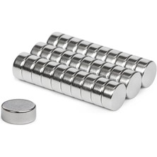Ø12X5 mm N35 Yuvarlak Neodyum Mıknatıs 20 Adet - Buzdolabı ve Pano Için | Magneteksan
