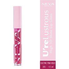 NEVA BEAUTY High 3D Shine Lip Gloss-Electric Pink Holo