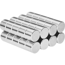 Ø5x4 mm N35 Yuvarlak Neodyum Mıknatıs 50 Adet - Takı ve El Işi Için | Magneteksan