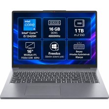 Lenovo Ideapad Slim 3 16IRH10 Intel Core I5 13420H 16GB 1TB SSD Freedos 16” Wuxga 83K20077TR