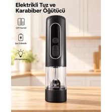 Midas Toptan Home Tek Tuşla Kullanım Sunan LED Aydınlatmalı Elektrikli Tuz ve Karabiber Değirmeni