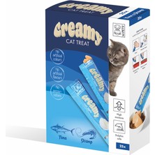 M-Pets Creamy Ton Balıklı ve Karidesli Krema Kedi Ödül Maması 25X15 gr