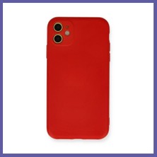 Nida iPhone 11 Kılıf Nano Içi Kadife Silikon - Kırmızı Nıda