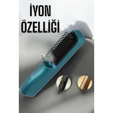 Twin Store Fön Tarak Sıkı Dişli Şarjlı Taşınabilir Saç Düzleştirici