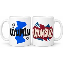 Bezos Uyumlu Uyumsuz 2'li Porselen Kupa Seti - Model 708