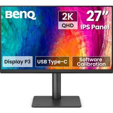 Benq 27" IPS PD2706QN 5ms 100HZ Hdmı-Dp Typec Grafik Tasarım Monitörü 2560X1440