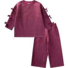 Cigit Şardonlu Sweatshirt Takım 2-8 Yaş Fuşya